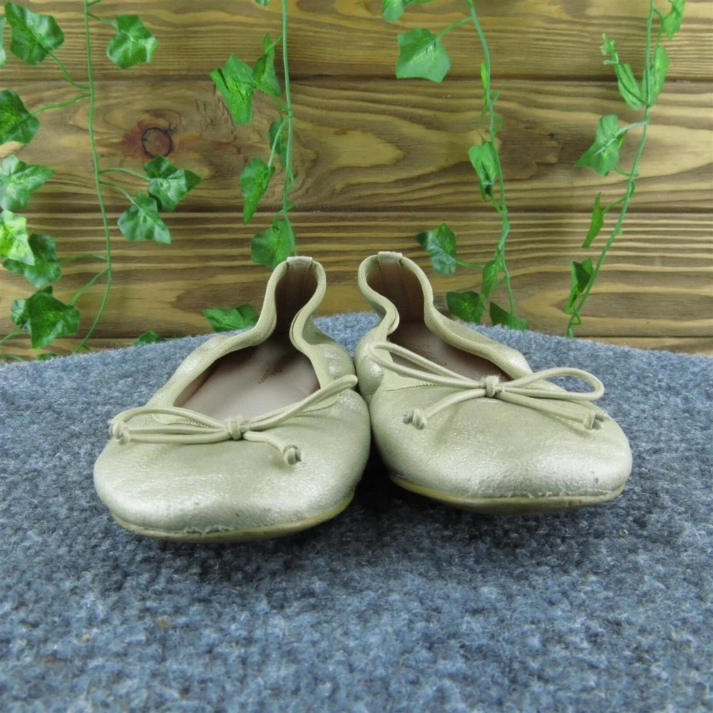 Ruby & Bloom Girls Ballet‎ Shoes Gold Synthetic Slip On Size T 12.5 Medium